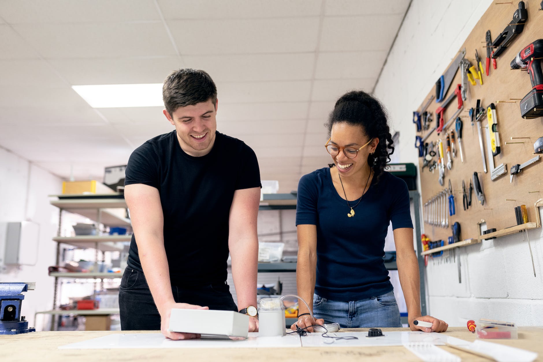 engineers in workshop